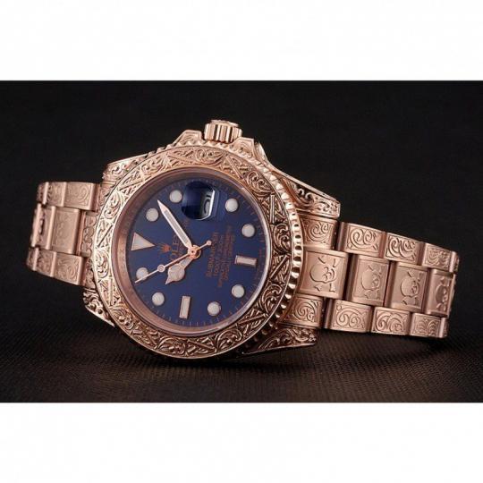 Replika orak Rolex Submariner Skull Limited Edition Blue Dial Rose Gold Case And Bracelet 1454085 Replika Orak