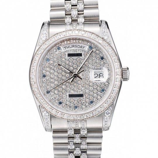 Diamond plated top rolex